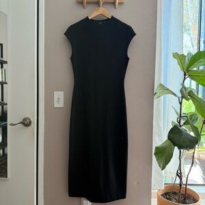 Theory Black Cap Sleeve Dress